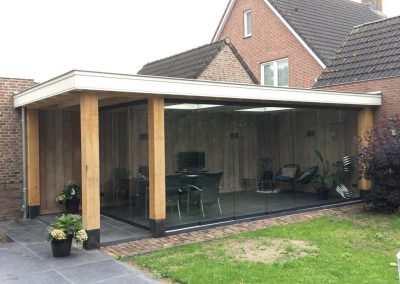 Veranda eiken met wit balken plafond 16 Venhorst