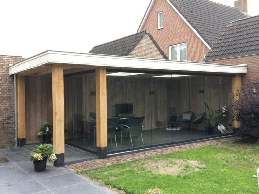 Veranda eiken met wit balken plafond 16 Venhorst