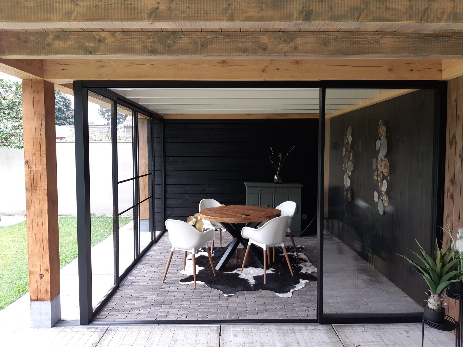 bekennen Omringd boeren Steel look - Glazen schuifwand - Veranda en Tuinkamer