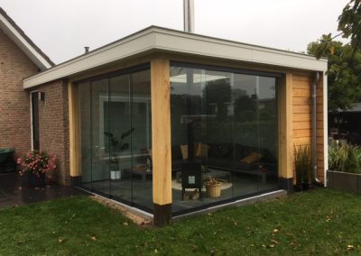 Veranda Eiken met afgelakt balken plafond 22 Arnhem